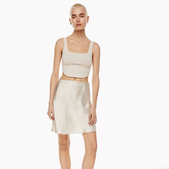 Aritzia Babaton Slip Mini Skirt in Pink - Picture 3 of 5